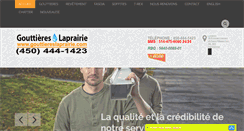 Desktop Screenshot of gouttiereslaprairie.com